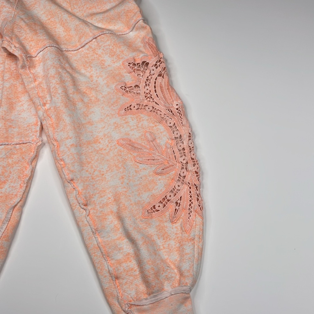 FP Movement Sun and Done Lace Joggers Orange Motif Size Small - Picture 13 of 14